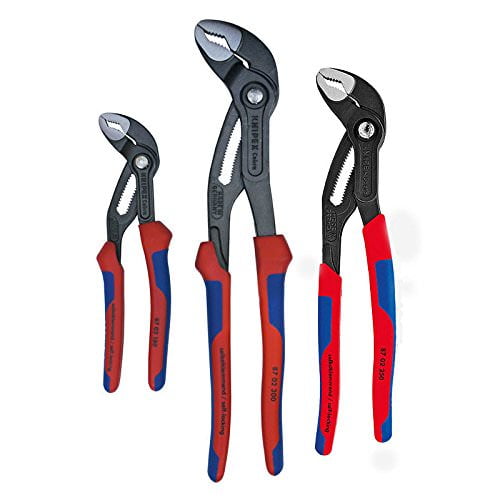 Knipex Cobra 7-1/4" & 10" Plier Set Adjustable Water Pump Pliers w Comfort Grip Knipex Cobra 7-1/4" & 10" Plier Set Adjustable Water Pump Pliers w Comfort Grip